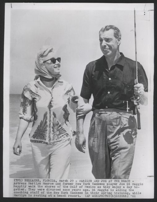 1961 Joe DiMaggio Marilyn Monroe